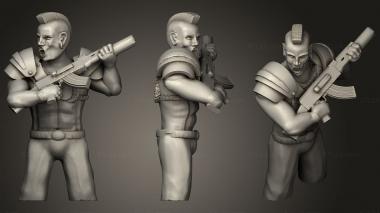 Military figurines gunner2 3d model